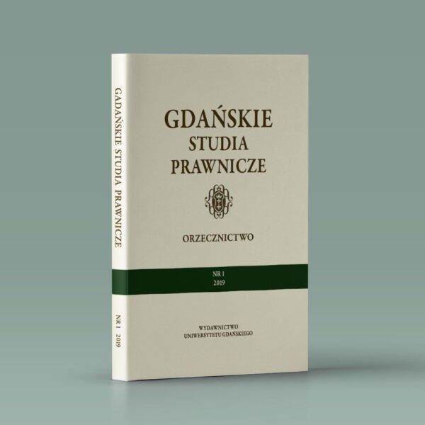 Gdańskie Studia Prawnicze 1/2019