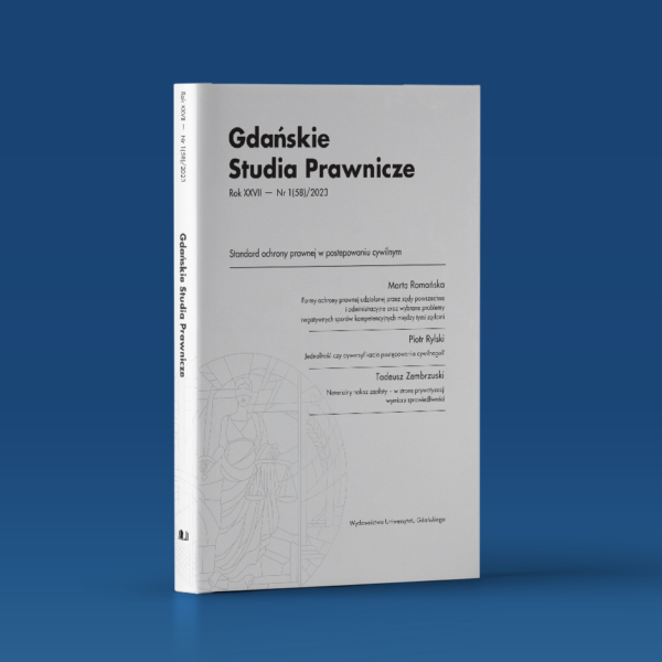 Gdańskie Studia Prawnicze 1(58)/2023